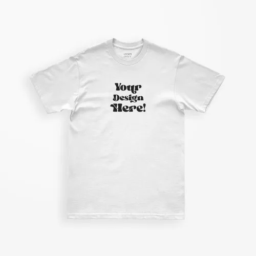 Blank T-shirt ready for your own custom design and print at Charm Craft