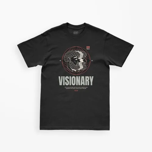Visionary graphic T-shirt from Charm Craft's branded apparel collection