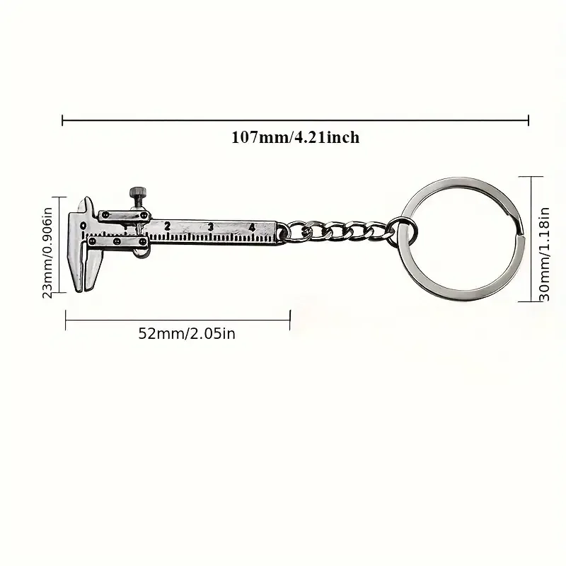 Stylish Mini Vernier Caliper Keychain