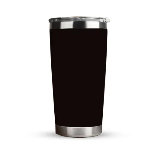 Customizable 20oz insulated stainless steel travel tumbler, leakproof vacuum flask for hot and cold drinks