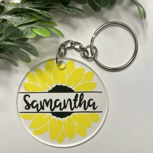 Customizable Acrylic Keychain with Tassel