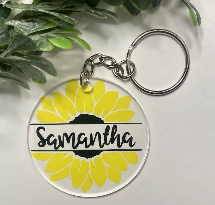 Customizable Acrylic Keychain with Tassel