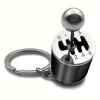 Black Metal Mini Gear Shift Keychain Sleek Black Metal Gearbox Keychain