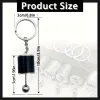 Black Metal Mini Gear Shift Keychain Sleek Black Metal Gearbox Keychain
