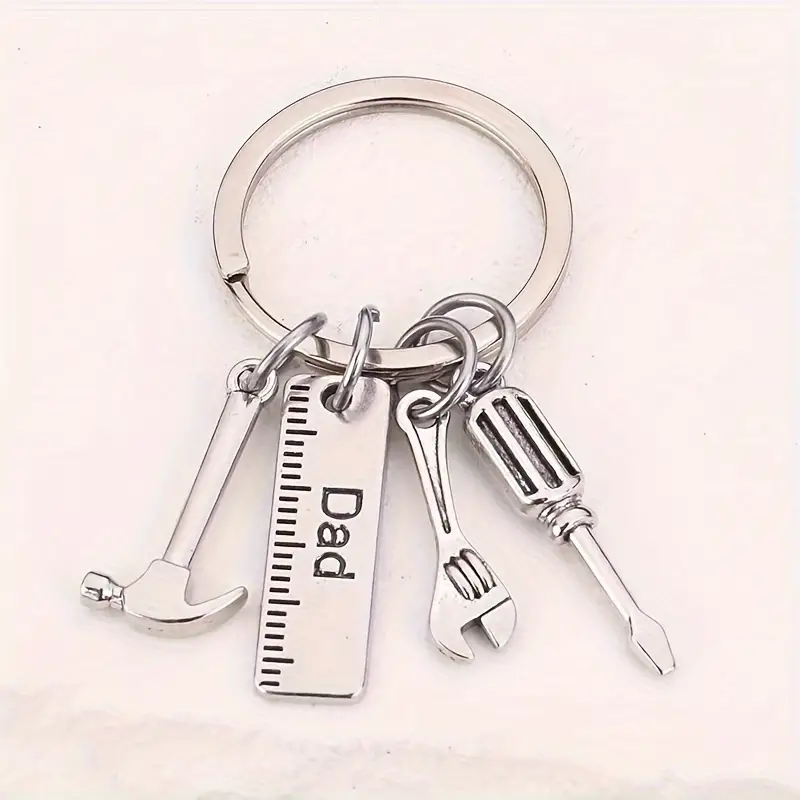 stainless steel miniature tool set keychain