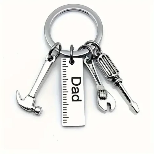 stainless steel miniature tool set keychain
