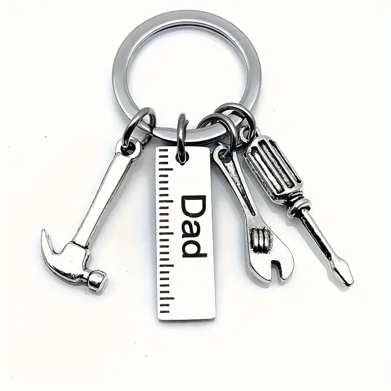 stainless steel miniature tool set keychain